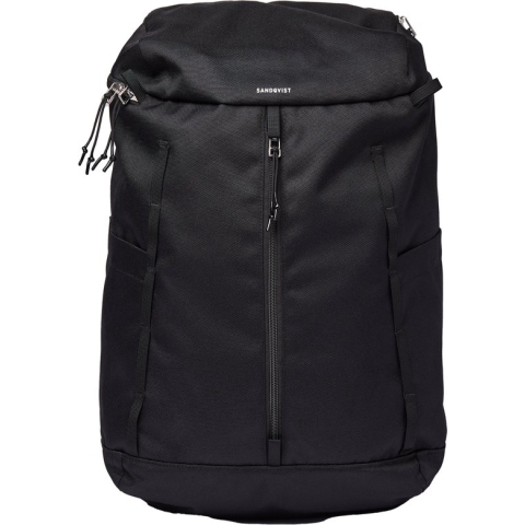 Sandqvist Sune Black Rugzak SQA1967 Zwart 27L Duurzaam 16 Inch Laptop