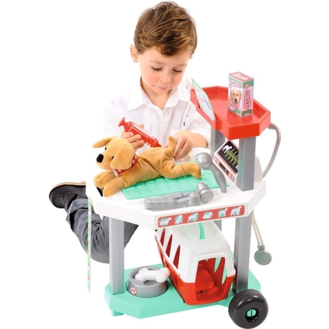 Dierenartskoffer met WIELEN EN \hond