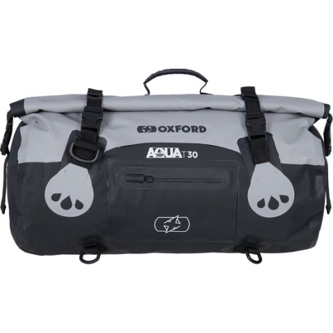 Waterproof Reistas - Schoudertas - Sporttas - Sportsbag - Zeiltas - Oxford Aqua 30 Liter - Zwart/Grijs