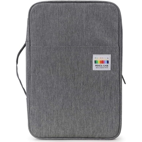 Grote potlood etui met 300 vakken - kleurpotloodetui met grote capaciteit organisator pennenzak met meerdere lagen houder voor prismacolor kleurpotloden & gel pennen (grijs)