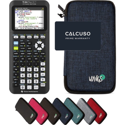 CALCUSO Basispakket Blauwe van rekenmachine TI-84 Plus CE-T Python Edition