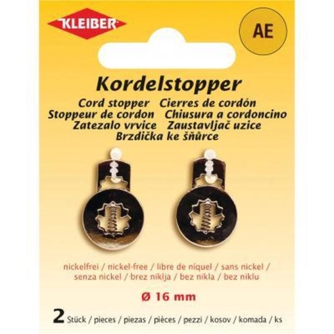 71152 Koordstoppers Zilver 16mm 2st.