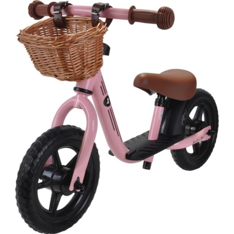 Bandits & Angels loopfiets Starter vintage pink met mandje - 2 jaar - meisje - metaal - roze
