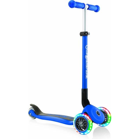 Globber Primo Foldable Lights step met 3 wielen in blauw