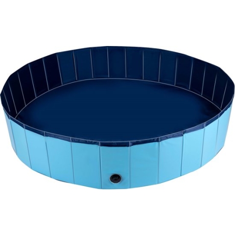 maxxpro Hondenzwembad - 160 x 30 CM - Grote Hondenrassen - Opvouwbaar Honden Bad - Anti-Slip Bodem - met Leegloopventiel - Blauw
