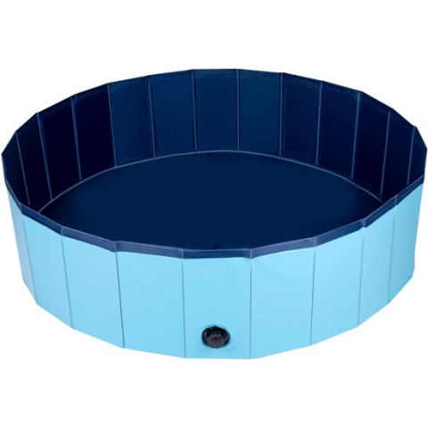 maxxpro Hondenzwembad - 120 x 30 CM - Middelgrote Hondenrassen - Opvouwbaar Honden Bad - Anti-Slip Bodem - met Leegloopventiel - Blauw