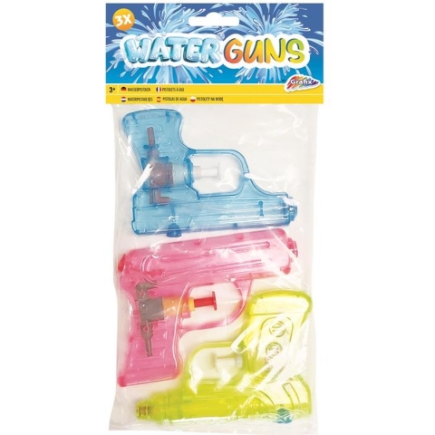 Grafix Waterpistool 9cm zak a 3 stuks