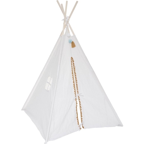 Atmosphera Kinder-tipi tipi wigwam Linnen beige - Speeltent - H160 cm -