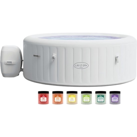 Bestway Lay-Z-Spa Paris AirJet LED verlichting + Aquatural Set Aroma Crystals 6 x 350 gram