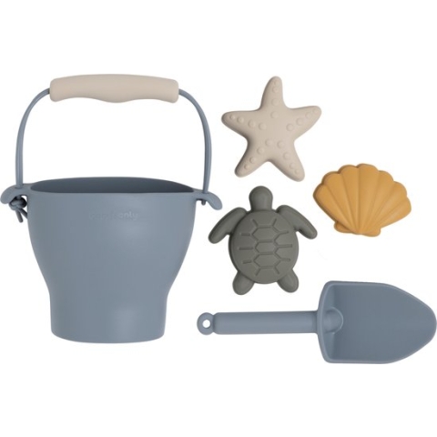 Baby's Only Baby beach set - Strandspeelgoed - Zandspeelgoed - Grijs - 5-delig - Siliconen speelgoed