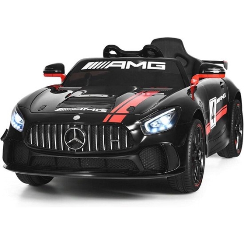 Mercedes GT4 AMG 12v afstandsbediening l Leer l MP3 l Rubberband | zwart