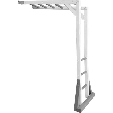 AXI Beach Tower Klimrek in Grijs/Wit - Aanbouw module van Hout voor Speeltoestel Beach Tower - Klim accessoire van 205,7cm