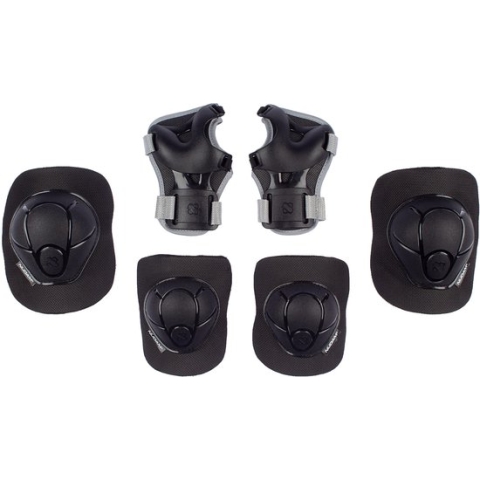 Nijdam Skate Beschermset Kinderen - Neo Nero - Zwart/Grijs - M