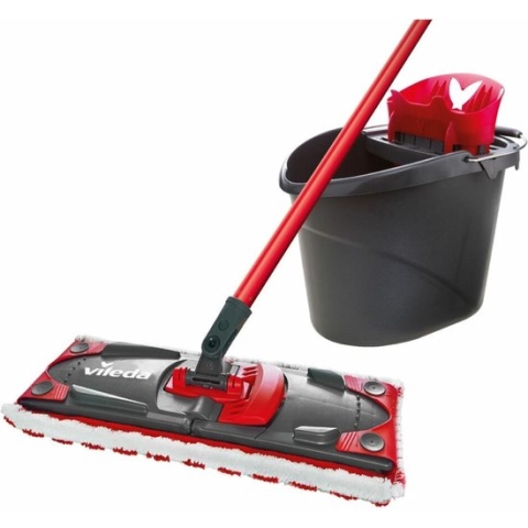 Vileda UltraMax Power 2in1 - Complete set - Vlakke microvezelmop + emmer met pers