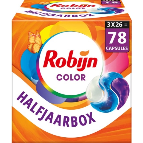 Robijn Classics Color 3-in-1 Wascapsules - 3 x 26 wasbeurten - Voordeelverpakking