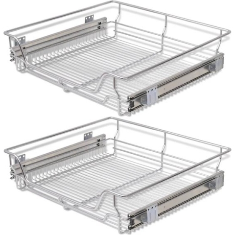 vidaXL-Draadmanden-uittrekbaar-2-st-600-mm-zilverkleurig