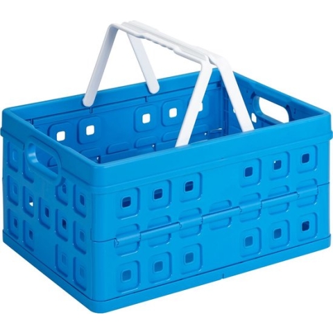 Sunware - Square vouwkrat met handgreep 32L blauw - 49 x 36 x 24,5 cm