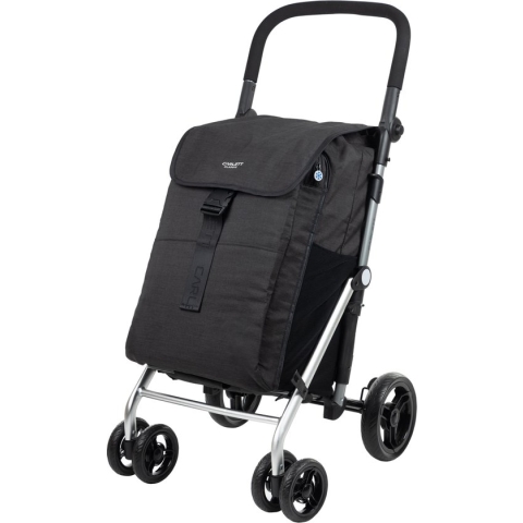 Carlett CLASSIC Family LETT470 Cooler Boodschappentrolley - Koelvak - 4 wielen - Opvouwbaar - 36 L - Vulcano Zwart