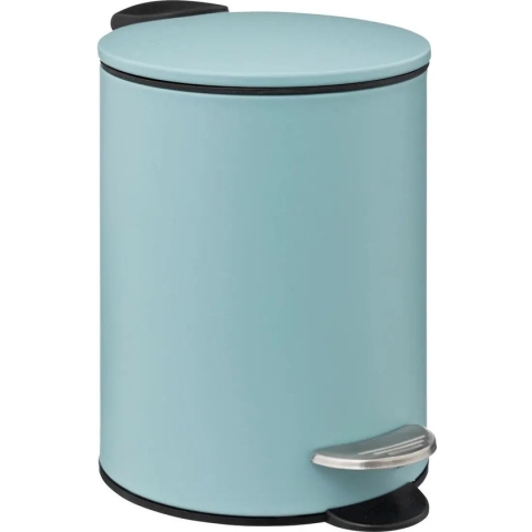 5Five kleine pedaalemmer - metaal - ijsblauw - 3L - 16 x 25 cm - Badkamer - Badkamer/toilet
