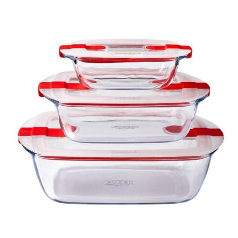 Schaal Rechthoek met Deksel, 23 x 15 cm - Pyrex | Cook & Heat