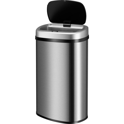 Automatische Prullenbak / Afvalemmer / Sensorprullenbak - 60 Liter - Zilver - Rechthoek