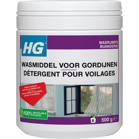 HG wasmiddel voor vitrage - 500gr - stralend resultaat - oor 6 wasbeurten
