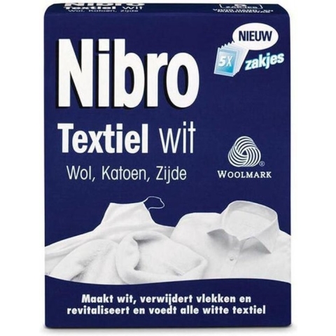 Nibro Textiel Wit - Wasmiddel - 5 stuks