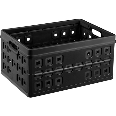 Sunware - Square vouwkrat 46L zwart - 54 x 38 x 26,5 cm