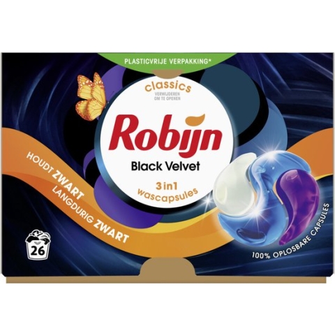 Robijn Wascapsules 3-in1 Black Velvet 26 stuks