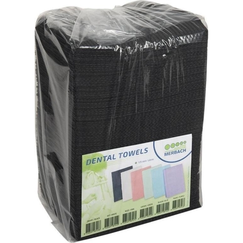 Dental Towels Zwart - Patiënten servetten - pak 125 stuks