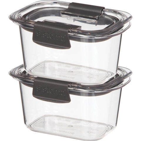 Sistema Brilliance – Bewaardoos – Set van 2 rechthoekige vershouddozen – Tritan - 380ml