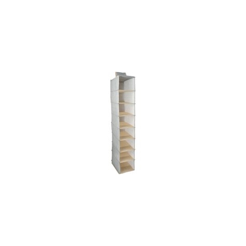 MSV kast organizer - hangend - 8 vakken - 18 x 30 x 105 cm - grijs