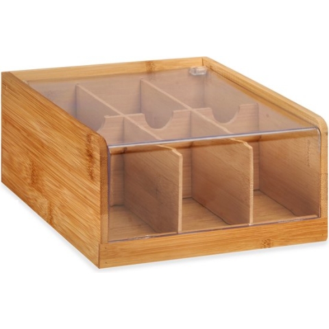 Kinvara Sorteerdoos 6-vaks - hout - bruin - 22x20x10 cm - Opberg box