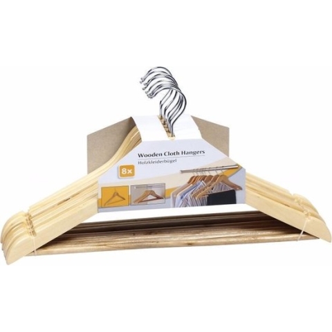 Kledinghanger - Hout - Set van 8