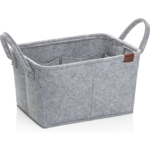 Mand, 35 x 25 cm, Vilt, Lichtgrijs - Kela | Fay