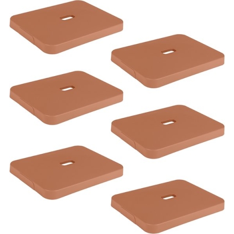 Sunware - Sigma home deksel terra - opbergbox 24L en 32L - Set van 6