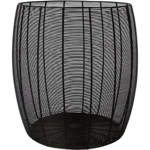 XLBoom DORA Opbergmand van zwart metaal - d43.5 x h52cm