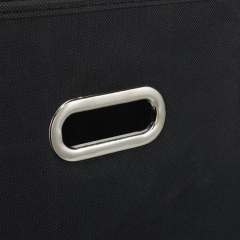 Relaxdays opbergbox stof - set van 2 - opvouwbaar - opbergmand - 30 cm - kast organizer - zwart