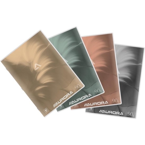 Aurora - MAXI PACK - 20 x Schrit (Geniet): Formaat A4 - Gelijnd (8mm) - 72 Bladzijden - Extra wit 90gr PEFC schrijfpapier
