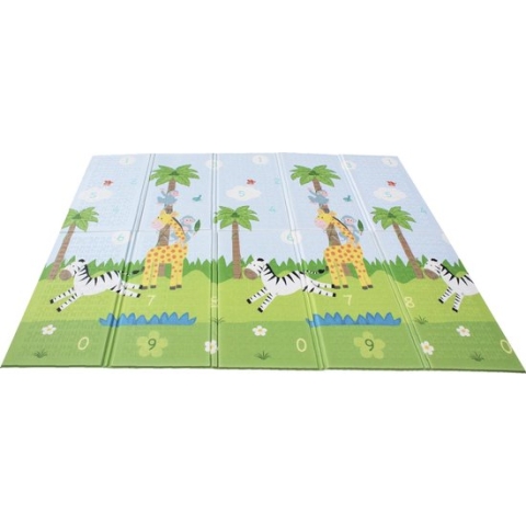 Teamson Kids Speelmat Voor Baby/Peuters - Safari Dier & Tuin Insects Ontwerp - Zacht Schuim - 154cm x 197cm