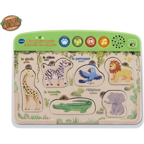 VTech MON PREMIER PUZZLE INTERACTIF DES ANIMAUX (JOUET BOIS FSC®)