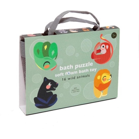 Petit Monkey - Zachte Badpuzzel Wilde Dieren - Badspeelgoed