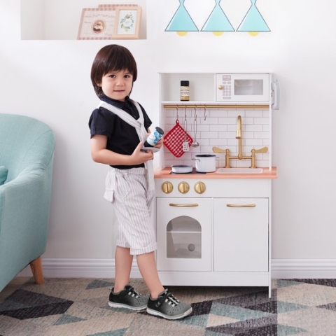 Teamson Kids Modern Houten Speelkeuken - Kinderspeelgoed - Rollenspel Speelgoed - Wit