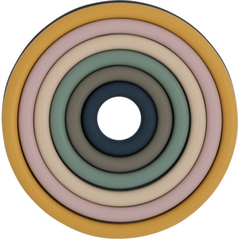 Baby's Only Siliconen vormenpuzzel cirkels - Baby puzzel - Baby speelgoed - Earth - Baby cadeau