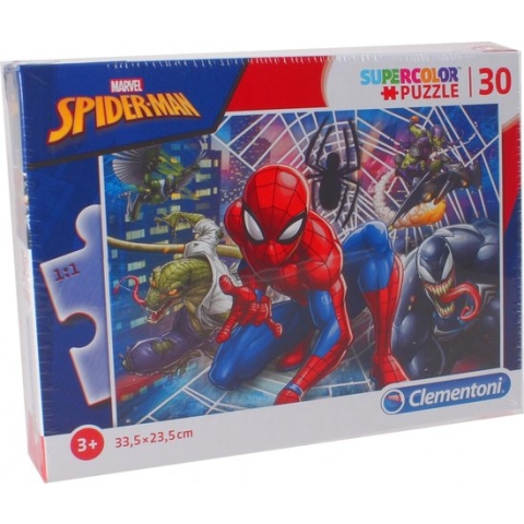 Clementoni - Superkleur puzzel - Marvel Spiderman - 30 Stukjes