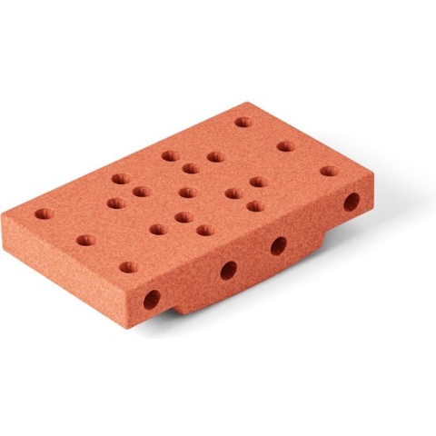 Modu Blokken Gebogen basis - Zachte blokken- Open Ended speelgoed - Uitbreiding Balansbord -Speelgoed 1 jaar - Burnt Orange