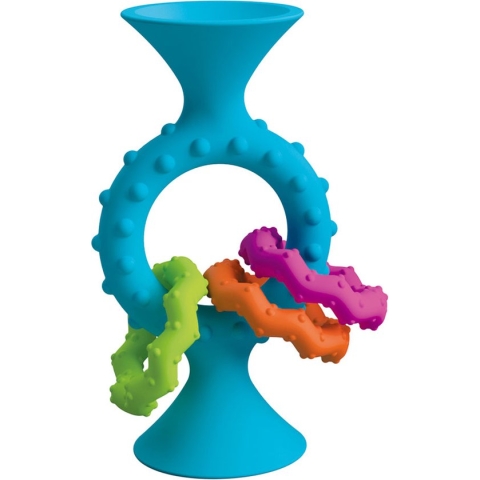 Fat Brain Toys Rammelaar Squigs Loops 13 Cm Blauw