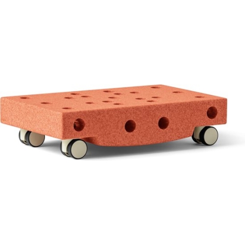 Modu Activity toy - Scooter Board - zachte blokken - speelgoed 1 jaar - balansbord- Burnt Orange / Dusty Green
