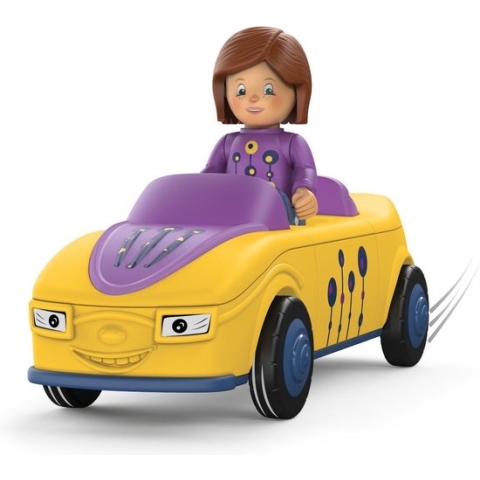 Toddys Speelgoedauto Zoomy Junior 17,5 Cm Paars/geel 2-delig