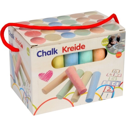 Eddy Toys - Stoepkrijt - Bevordert Creativiteit - 24 stuks